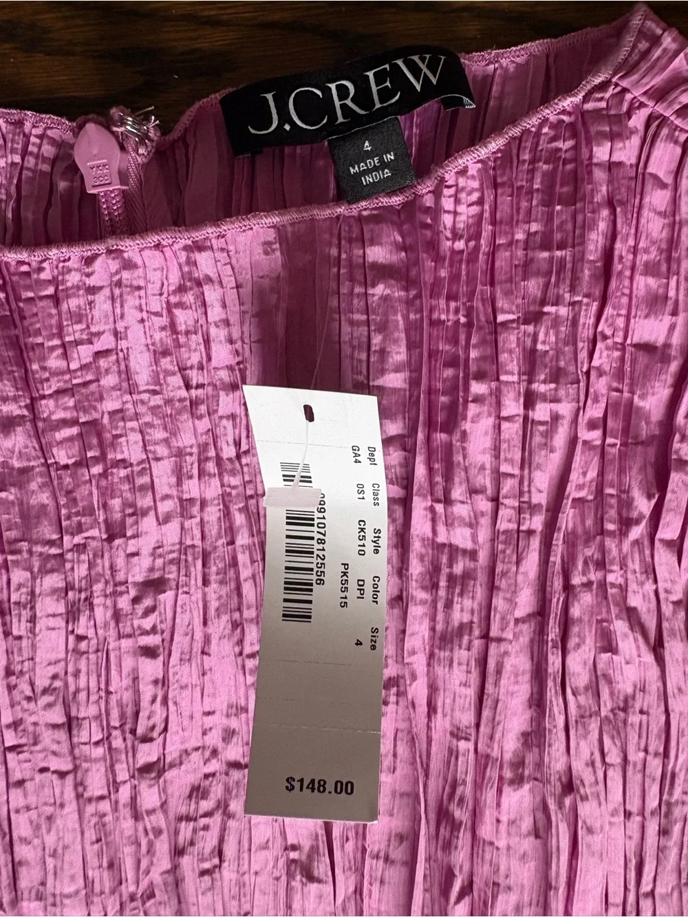 J. Crew Pink Textured Maxi Dress